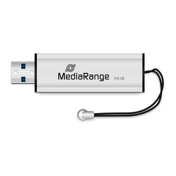 USB флеш накопичувач Mediarange 256GB Black/Silver USB 3.0 (MR919) | Зображення 2