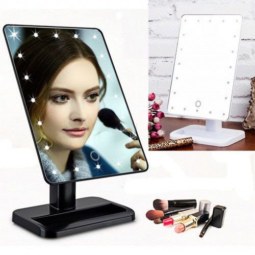 Зеркало для макияжа с 16 LED подсветкой Mirror White. IQ-970 Цвет: черный | Зображення 8