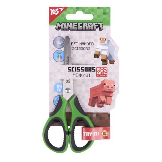 Ножиці канцелярські для шульги YES Minecraft 480466 13 см