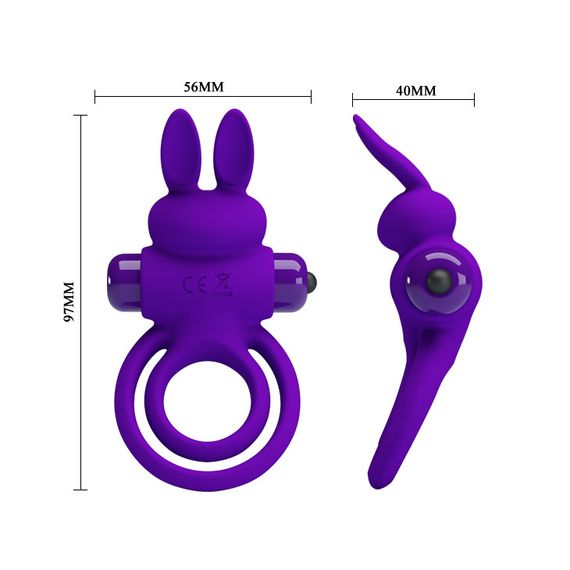 Эрекционное кольцо - Pretty Love Vibrant Penis Ring III Purple sexstyle | Зображення 6