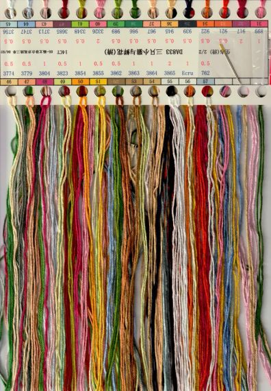 Набір для вишивання за нанесеною на канву схемою "Three kittens with flowers". AIDA 14CT printed 30*19 см | Зображення 7