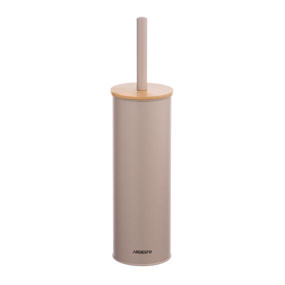 Набор ершик для унитаза с подставкой Ardesto Minimalism ARHB3503GB 9.5х27.5х38 см бежевый