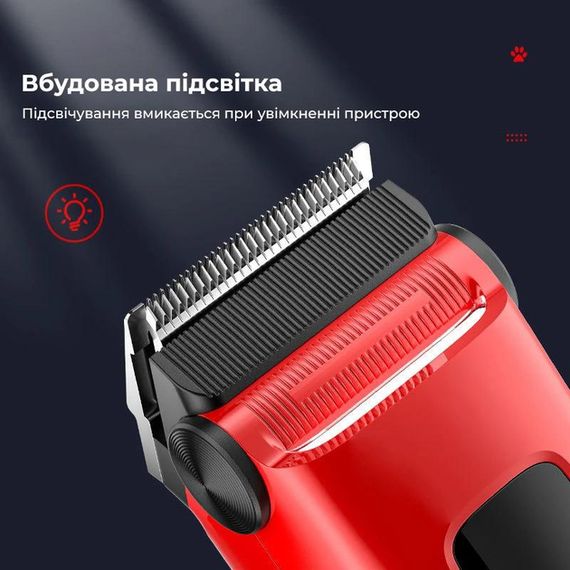Набір для стрижки 6 в 1 VGR V-117 RED з 14 насадками та LED-дисплеєм (46246-V-117 RED_715) | Зображення 4