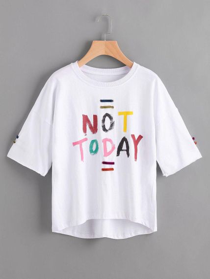 Футболка женская с принтом повседневная S Белая