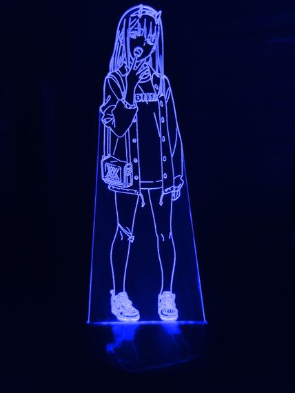 Акриловый светильник-ночник Зеро Ту 3 синий tty-n000821