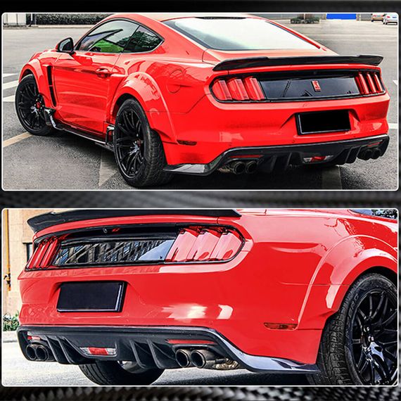 Дифузор заднього бампера V1 (2015-2017, Карбон) для Ford Mustang рр | Зображення 3