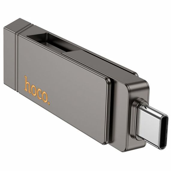 Флеш-накопичувач Hoco UD15 2in1 Type-C USB 3.2 - 32GB Silver | Зображення 1