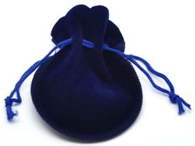 Подарочный бархатный мешочек Round - Blue