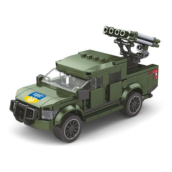 Детский конструктор Limo Toy Военная техника ВСУ "Бандеромобиль" 250 деталей  KB-1101