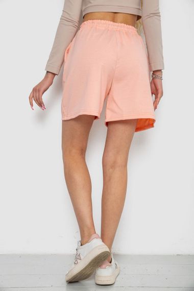 Шорты женские однотонные, цвет персиковый, 238R57907 | Зображення 3