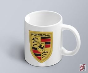 Чашка  з принтом авто логотип Porsche  (02010102013)