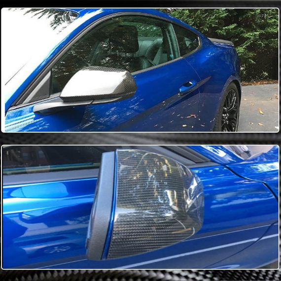 Накладки на Зеркала V1 (для USA, Карбон) для Ford Mustang 2015-2023 гг | Зображення 2