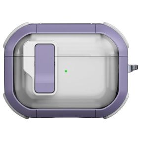 Футляр протиударний Locking Button для навушників Airpods Pro 2 / Pro Light Purple