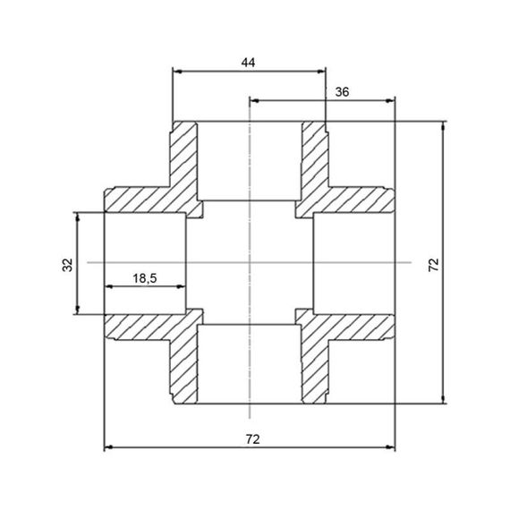 Хрестовина PPR Blue Ocean 32 | Зображення 1