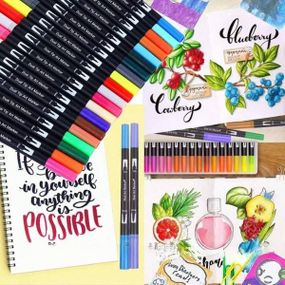 Набор двусторонних маркеров в удобной сумке 48шт Dual Brush