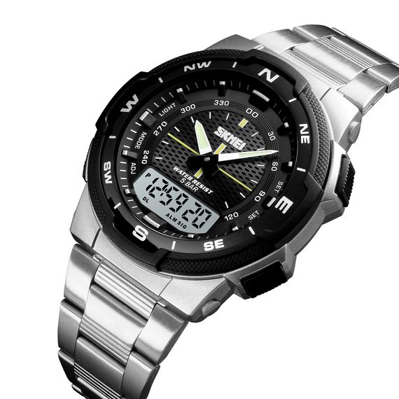 Чоловічий годинник Skmei 1370SI Silver | Зображення 1