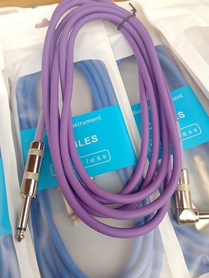 Гитарный инструментальный кабель фиолетовый гитары электрогитары 3м