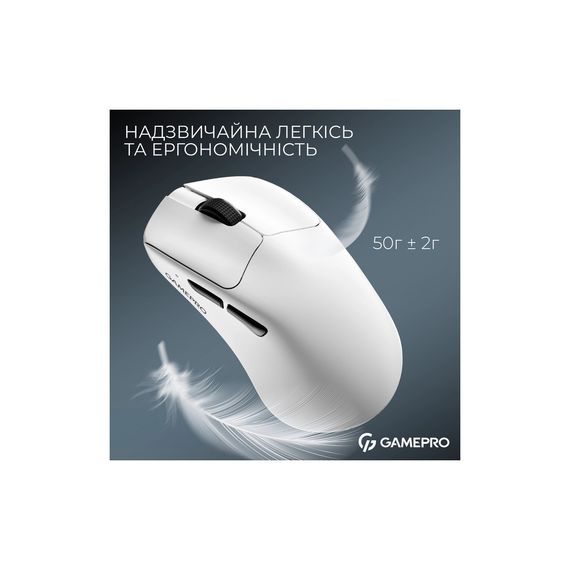 Мишка GamePro Asgard Surt Wireless/Bluetooth/USB White (GM017W) | Зображення 5