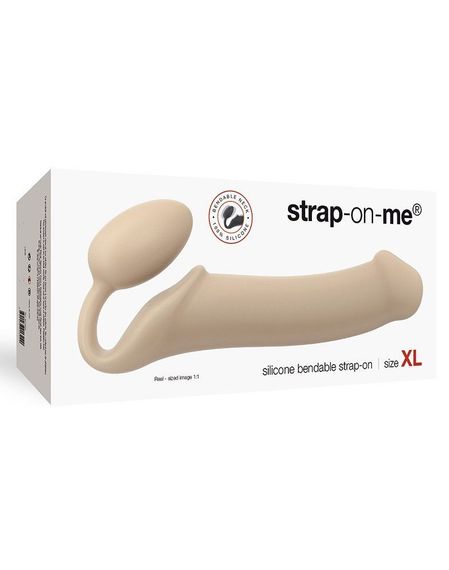 Безремінний страпон Strap-On-Me Flesh XL, повністю регульований, діаметр 4,5 см | Зображення 2