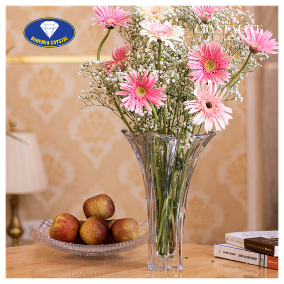 Ваза скляна для квітів Bohemia Florale 36 см 8KA88/99E50/360 | Зображення 8