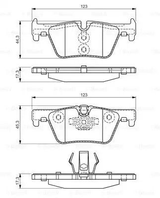 Колодки гальмівні дискові BMW 1 (F20) 116D-125I 2010-,3 (F30) 316-328 2011- задн.  BOSCH (0986494554) | Зображення 6