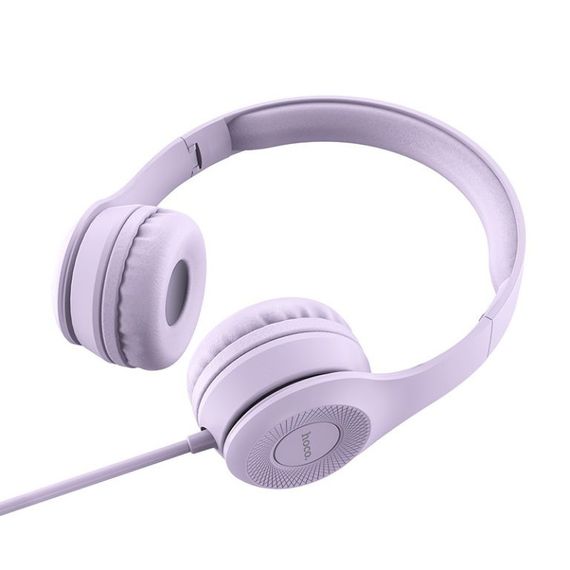 Накладні навушники Hoco W21 (3.5mm/1.2m) Фіолетовий | Зображення 1