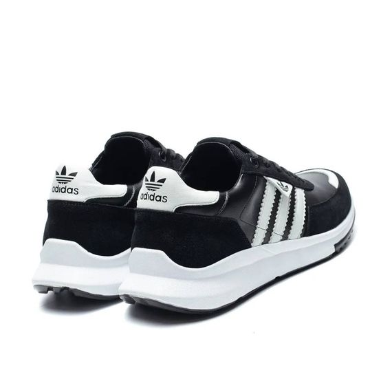 шкіряні кросівки Adidas колір чорний, білий | Зображення 3