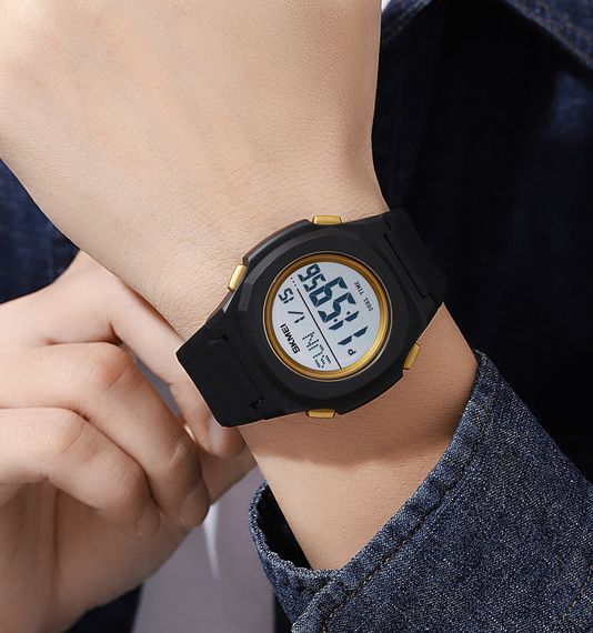Чоловічий годинник Skmei 2023BKGD-WT Black-Gold White | Зображення 2