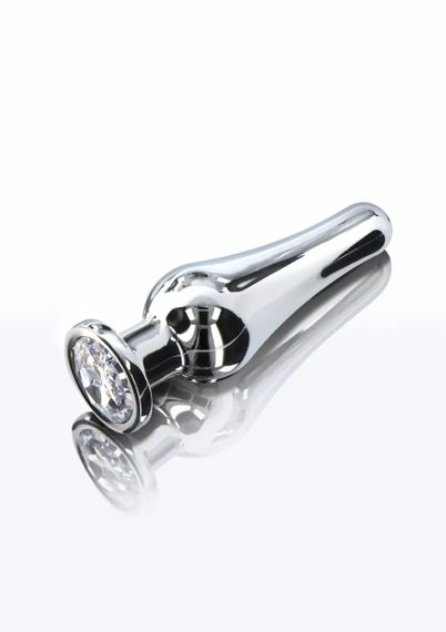 Анальна пробка із кристалом Toy Joy Diamond Bum Bijou сріблястий, Medium Sex Aura | Зображення 1