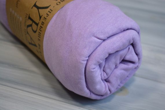 Простирадло 180х200+25см трикотаж на резинці Бузкове | Зображення 1