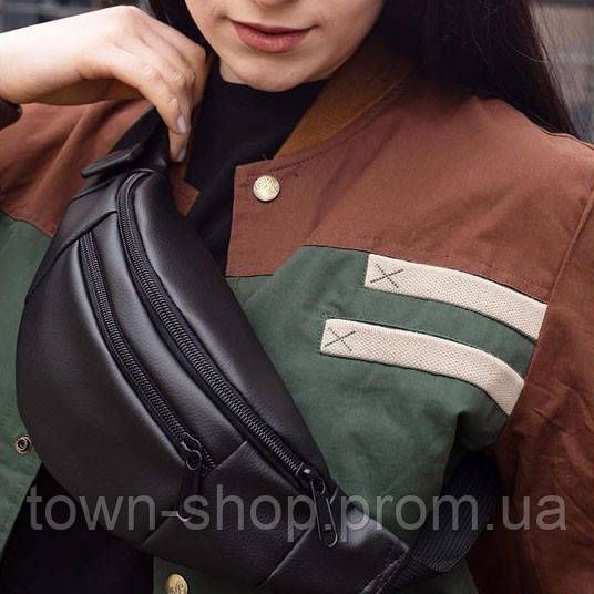 Сумка на пояс. Сумка через плечо. бананка мужская/женская. Цвет: черный | Зображення 9