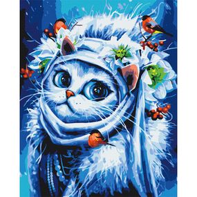 Картина за номерами "Зимова Киця" © Маріанна Пащук BS54214, 40х50 см