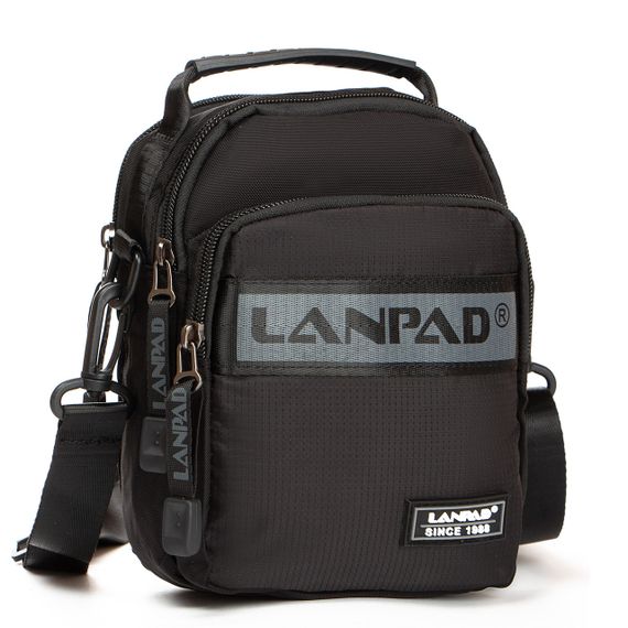 Тканинна чоловіча сумка Lanpad, чорний
