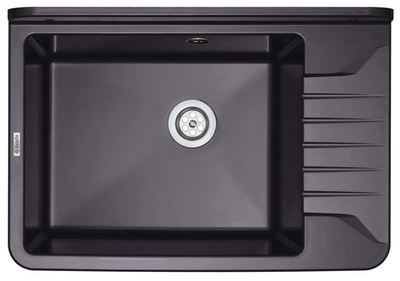 Мийка кухонна Deante Garden, полістирол, прямокут., без крила, 505х350х252мм, чаша - 1, до стіни, графіт (ZYT_211A)