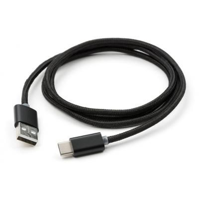 Дата кабель USB 2.0 AM to Type-C 1m LED black Vinga (VCPDCTCLED1BK) (VCPDCTCLED1BK) | Зображення 2