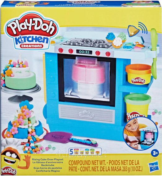 Игровой набор Плей До для лепки тесто Духовка для выпечки Оригинал Play-Doh Kitchen Creations Rising Cake Oven | Зображення 1
