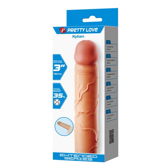 Насадка на член - Pretty Love Kylian Penis Extender +3" Flesh | Зображення 5