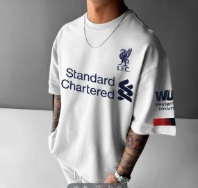 Футболка мужская с принтом повседневная M Белая