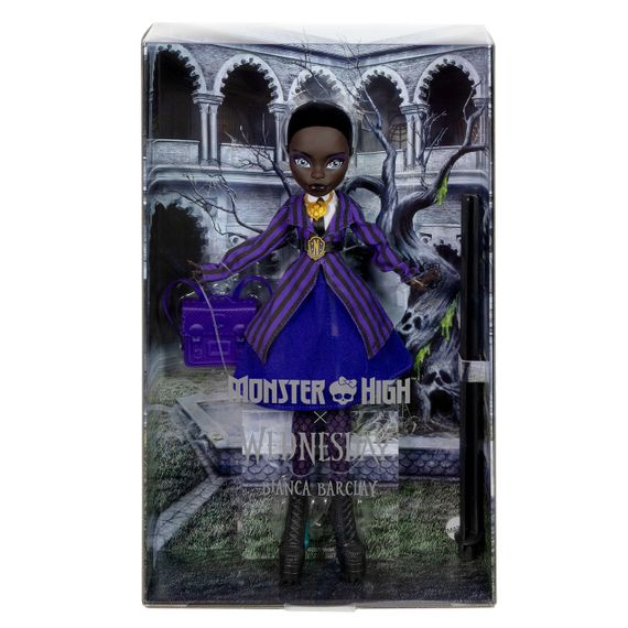 Колекційна лялька Б'янка Барклі у шкільній формі Mattel Monster High X Wednesday Bianca Barclay | Зображення 1