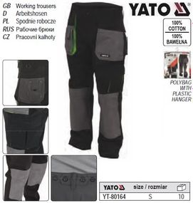 Штаны рабочие YATO Польша размер S 100% хлопок YT-80164