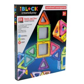 Магнітний конструктор PL-925-04 IBLOCK 12 деталей, у коробці (6906231366271)