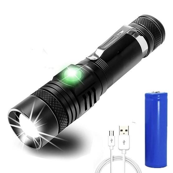 Тактический фонарь Bailong BL-518-T6 3 режима работы zoom з/у microUSB кейс, карманный мини фонарь | Зображення 4