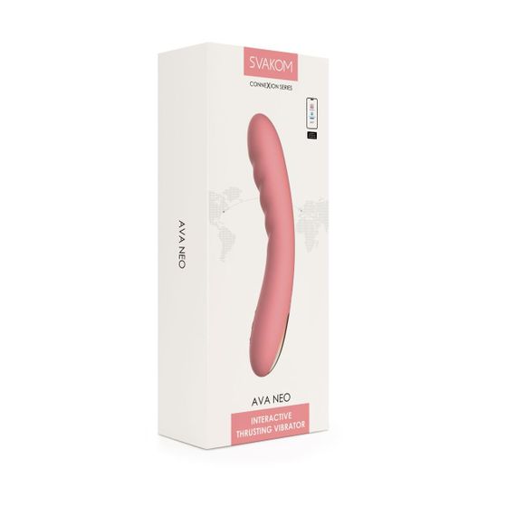 Смарт-вібратор з пульсацією Svakom Ava Neo Peach Pink, 15 режимів роботи, водонепроникний | Зображення 8