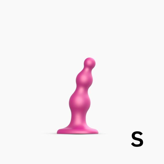 Насадка для страпона Strap-On-Me Dildo Plug Beads Framboise Metallic S Sex Aura