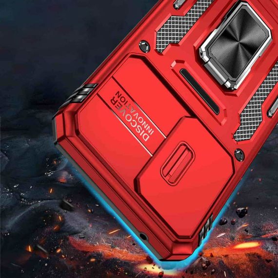 Ударостійкий чохол Camshield Army Ring для Samsung Galaxy A35 / A55 Червоний / Red | Зображення 6