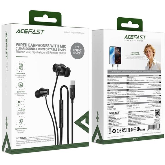 Гарнітура Acefast L10, USB-C, Black | Зображення 4