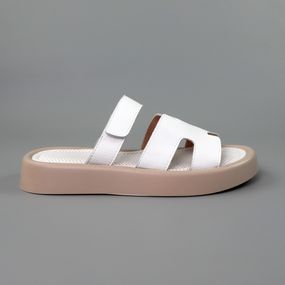 Шльопанці жіночі шкіряні 589295 Білі 36 37 38