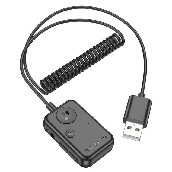 Bluetooth аудіо ресивер Borofone BC49 June (USB-A) Black | Зображення 1