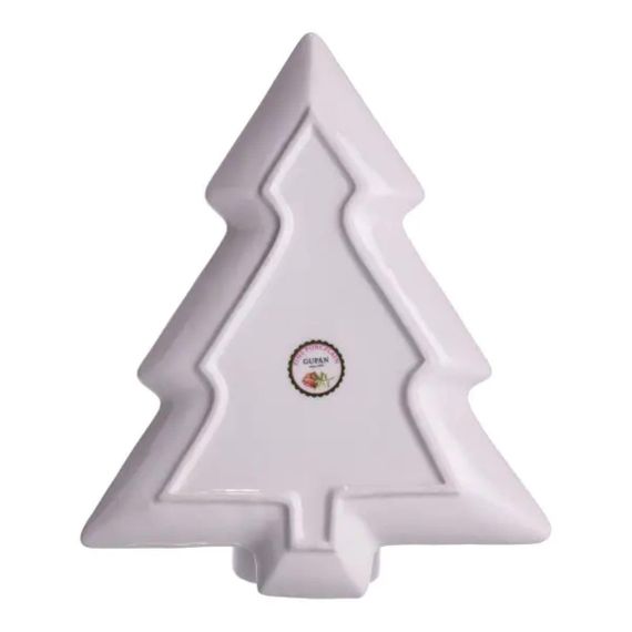 Блюдо сервировочное новогоднее для закусок из фарфора Santa 29×24×2 (см) HP-SDHK-18 | Зображення 3