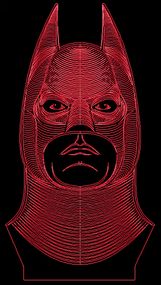 Акриловий світильник-нічник Бетмен червоний tty-n000733